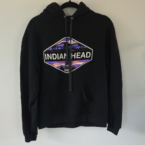 Lone Rock Clothing Tops - Black Indian Head Hoodie